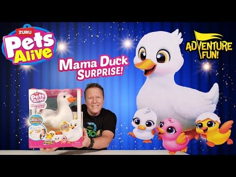 Zuru Pets Alive Mama Duck Surprise! Mama Duck Has Baby Ducklings, Waddles and Quacks!