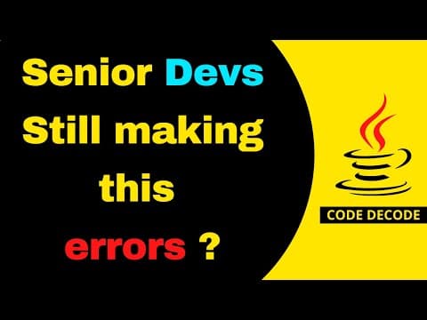 Top Mistakes Java Developers Still Make In 2026 | Interview Questions And Answers | Code Decode