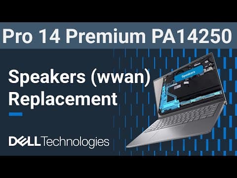 Dell Pro 14 Premium Pa14250 | How To Replace The Speakers (wwan Configuration)