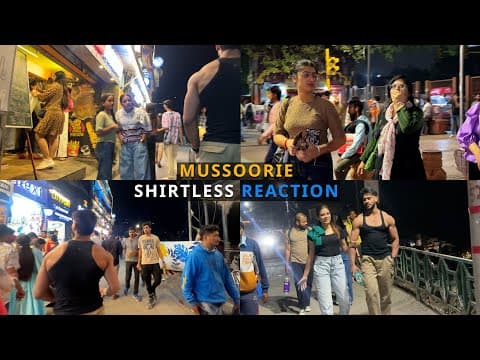 Shirtless On Mussoorie Mall Road 🔥💣 || Fitmanjeet