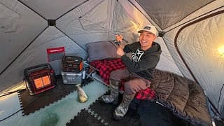 48 Hours Ice Camping For Walleye! (catch Clean Cook)
