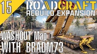 Roadcraft Rebuild Dlc: Washout Map - Ep15: Repair Shop, Lots Of Roads, Pipe Factory!!