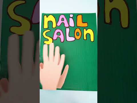 💅 DIY NAIL SALON on CARDBOARD? YES — The Girls Will LOVE It! 💖📦 #shorts #kids