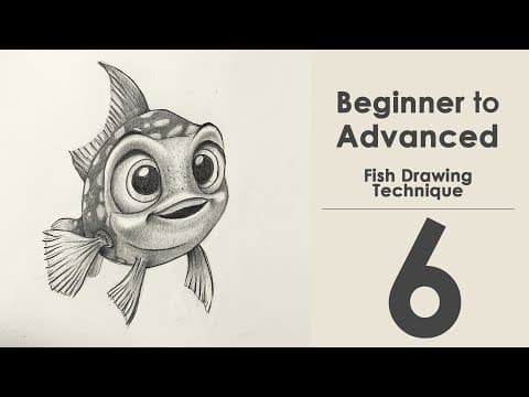 Beginner To Advanced Pencil Drawing & Shading - Class 06 | Fish Drawing Technique For Beginners