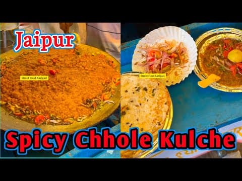 World Famous Spicy Chole Kulche Jaipur, How To Make Chole Kulche Street Food