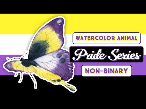 Nonbinary Butterflies | 2025 Watercolor Animals Pride Art