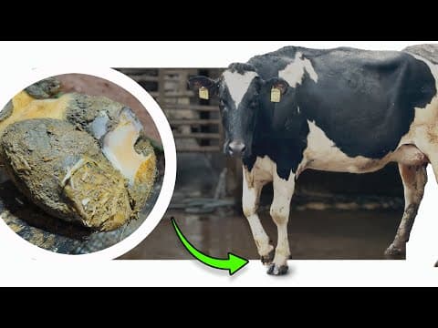 Tearful Cow Struggling With A Painful Front Foot