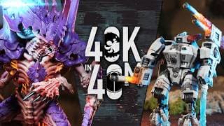 Tyranids Against Two T'au Disciplines. 2 Players Vs 1 Player. Warhammer 40k In 40m