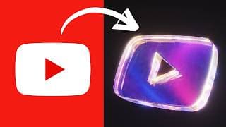 Turn Any 2d Logo Into Iridescent Glass In Blender – For Beginners!