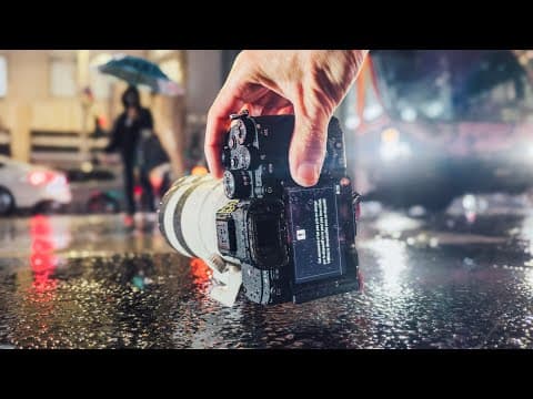 Sony A7v Extreme Rain Night Street Photography In Los Angeles