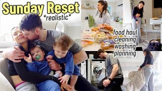 Our *realistic* Sunday Reset Routine | Cleaning, Grocery Haul, Training & More