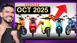 Top 10 Electric Scooters & Bikes October 2025 | Ev Sales Record 😱 (ola Down Bajaj Tvs Fighting)⚡