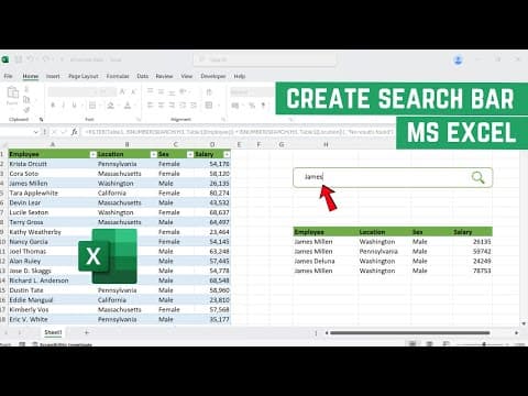 Create A Real-time Search Bar In Excel (no Vba!)