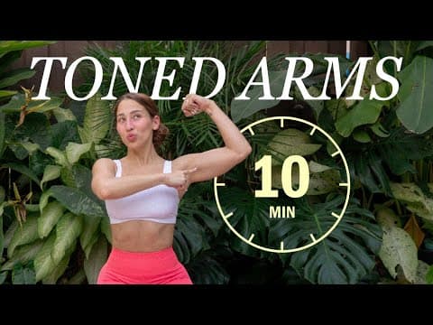 10 Minute Upper Body Workout (day 6) | For Toned Arms, No Equipment