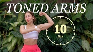 10 Minute Upper Body Workout (day 6) | For Toned Arms, No Equipment