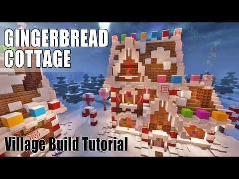 Minecraft Gingerbread House Cottage Tutorial Christmas