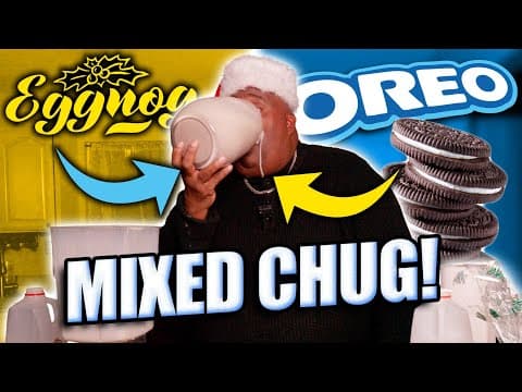 Mixing A Gallon Of Eggnog With Oreos Then Chugging It