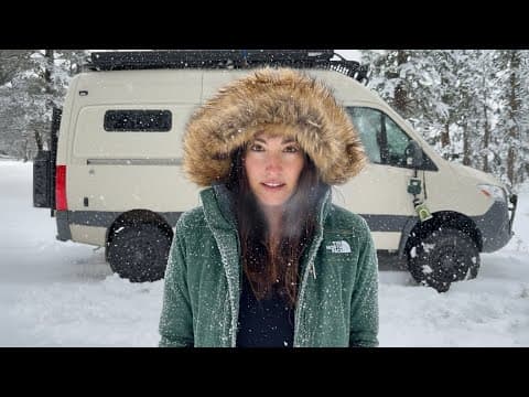 WINTER SNOWSTORM Survival | Living in a Van & Truck (Holiday Edition)