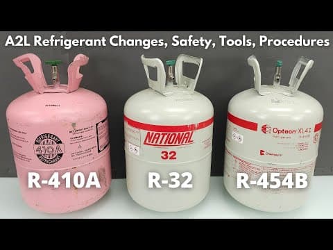 A2l Refrigerants R-454b And R-32 Explained! Bottles, Changes, Rules, Tools!