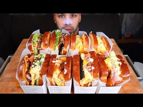 (asmr) Korean Egg Sandwiches Mukbang