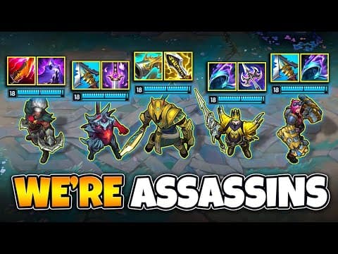We Played 5 Bruisers But Build Only Lethaltiy Items! (we Are Secretly Assassins)