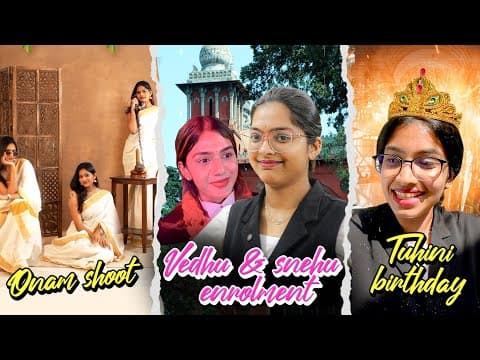 My Cuties Got Enrolled As Advocates , Thuhini Birthday & Onam Shoot 🥰👍 || #sneholic #vlog #fun