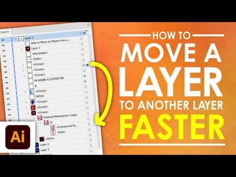 How To Move An Object Into A Layer Buried Deep In A Long Layers List (adobe Illustrator)