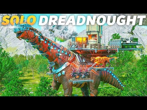 Surviving Solo On A Dreadnoughtus Day 1 Ark Movie!