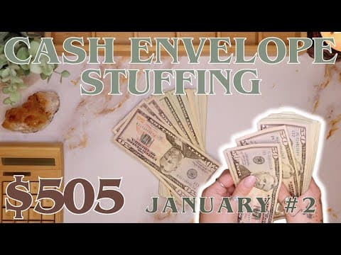 $505 Cash Envelope Stuffing | January Fulltime Paycheck #2 | 26 Year Old Budgets