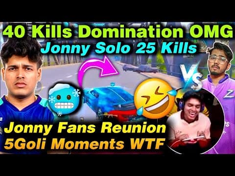 Jonny Fan Reunion Jonathan Vs Scout 5 Goli Moments 🤣jonny Funny Laugh & Solo 25 Kills Domination 🥵