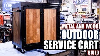 Outdoor Wood And Metal Service Cart  | Jimbo's Garage