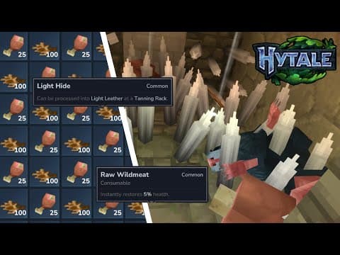 How To Make A Simple Meat & Light Hide Farm In Hytale.