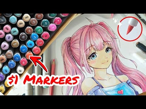 Arrtx OROS Alcohol Markers Review | Honest First Test (Brush Tips, Blending, Drawing) #arrtxoros90