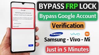 How To Bypass Frp Lock On Samsung? - Bypass Google Account Verification On Samsung In 2024