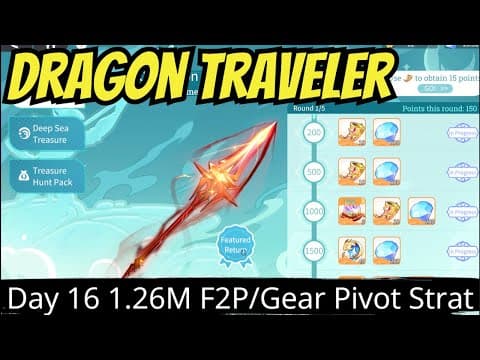 Dragon Traveler - Day 16 1.26m F2p/gear Pivot Strat/don't Chase Spear Hunt Right Away
