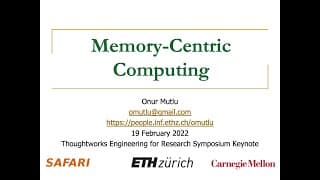 Memory-centric Computing - Keynote Talk @thoughtworks Engineering For Research Symposium - 19.2.2022