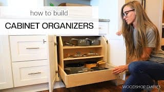 How To Build Pull Out Cabinet Organizers With Scrap Plywood
