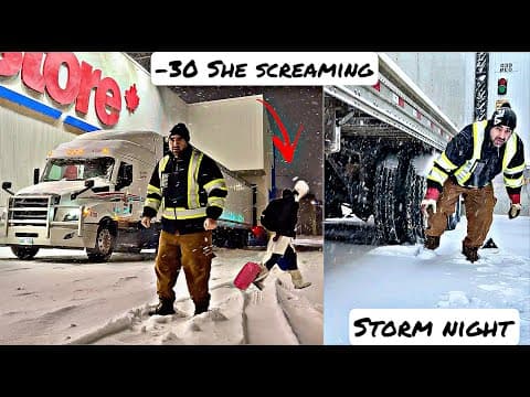 48 Hours Truck Driver Life In Snow Storm | Winnipeg Regina Saskatoon | 686