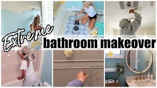 *new* Extreme Diy Bathroom Remodel Coastal Decor Tiiffani Beaston Homemaking 2024