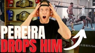 Pereira Drops Him With A Cross