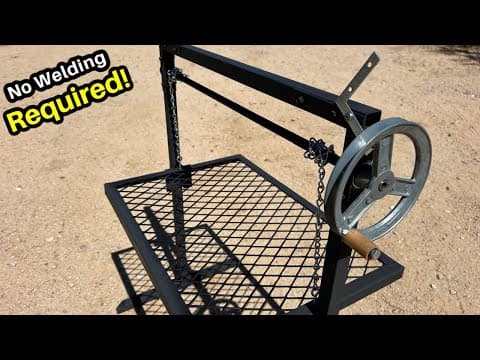 How To Make A Santa Maria Adjustable Firepit Grill - No Welding Required