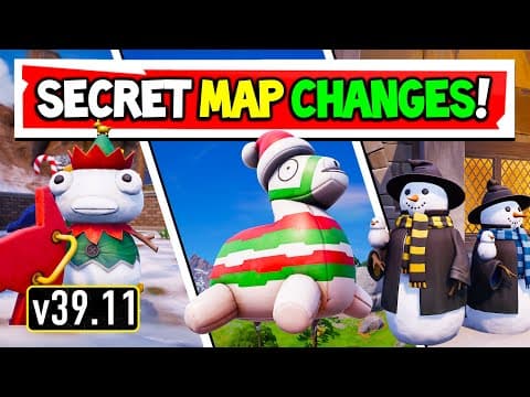 Every Winterfest New Map Changes & Easter Eggs In Fortnite!