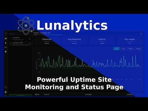 Lunalytics - Open Source, Powerful Site Monitor And Status Page