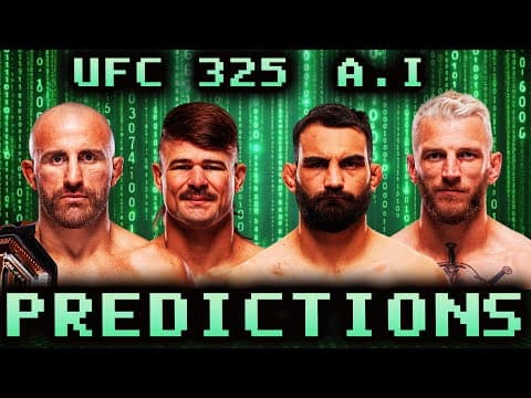 Using A.i. To Predict The Full Ufc 325 Card