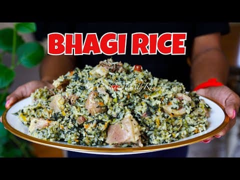 Trinidad Bhagi Rice With Pigtail(vegan Option)