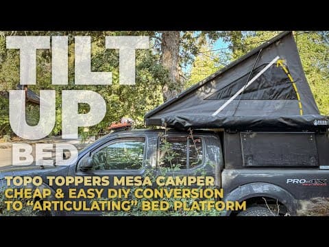 Converting My Topo Camper To A Semi-articulating Platform For $10 • No More Juggling Bed Panels!