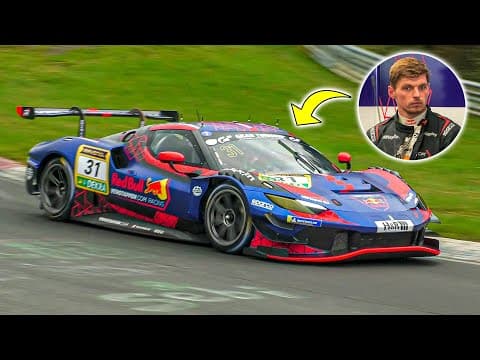 Max Verstappen Ferrari Gt3 Debut! First Training Session On The Nürburgring Nordschleife Nls Race 9