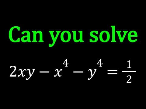 An Equation With Real Solutions | Really! 😁