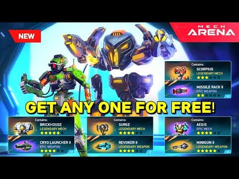 Get Free Legendary Mechs & Weapons! 2026 Starter Rewards | Mech Arena