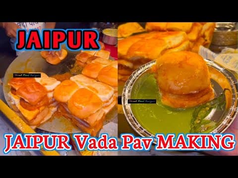 World Famous Deepak Bhaiya Vada Pav Jaipur, How To Make Vada Pav Street